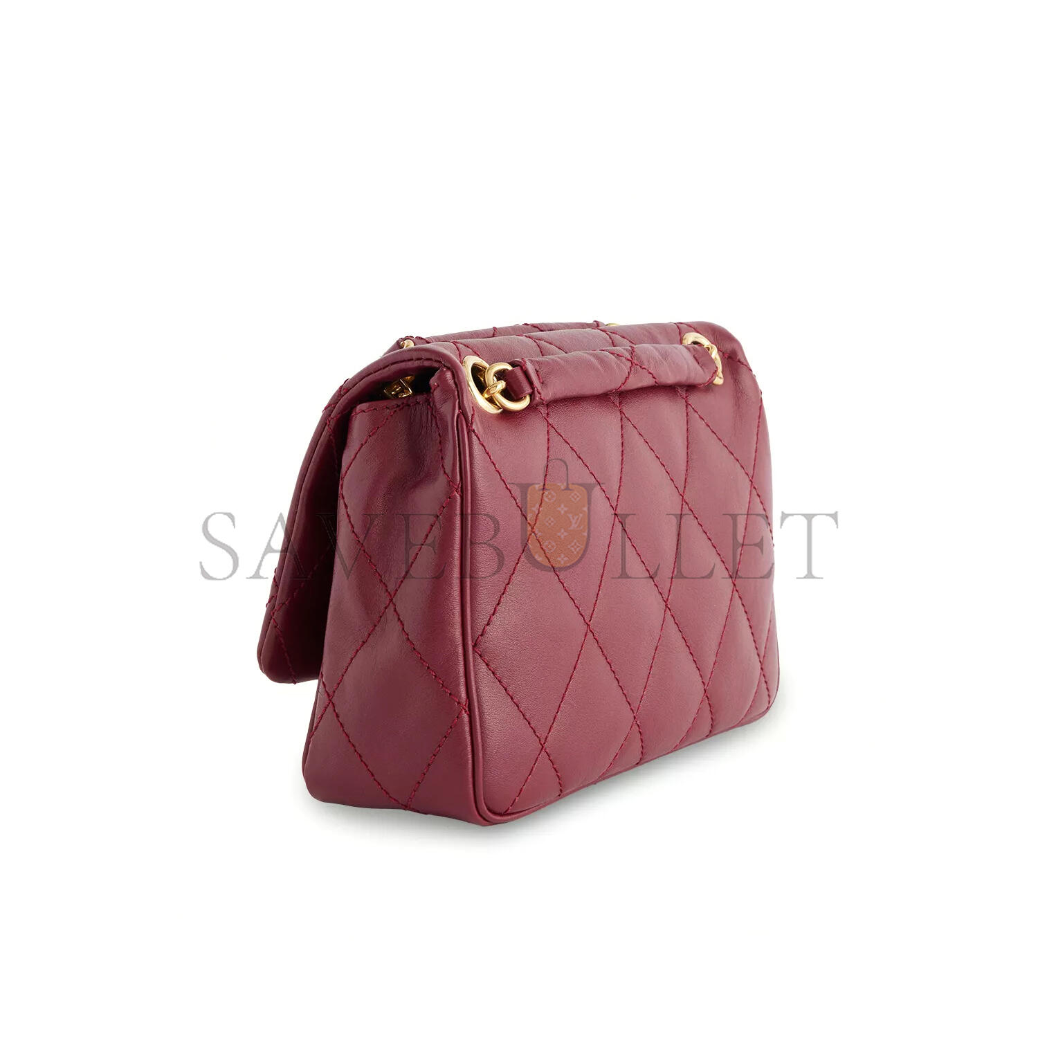 BURBERRY SMALL STRAND QUILTED LEATHER SHOULDER BAG 81112601 (20.5*16*7.5cm)